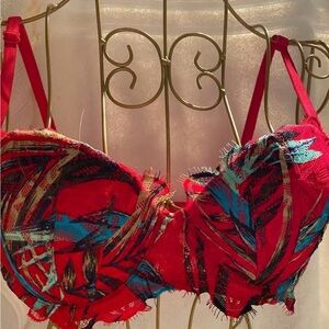 Set of 2 Victoria’s Secret Push Up Bras. Vibrant Patterned Women's Bras